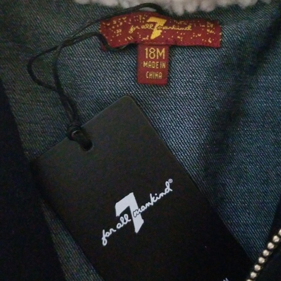 7 For All Mankind Dark Denim Toddlers 2PC Set 18M - Picture 4 of 7